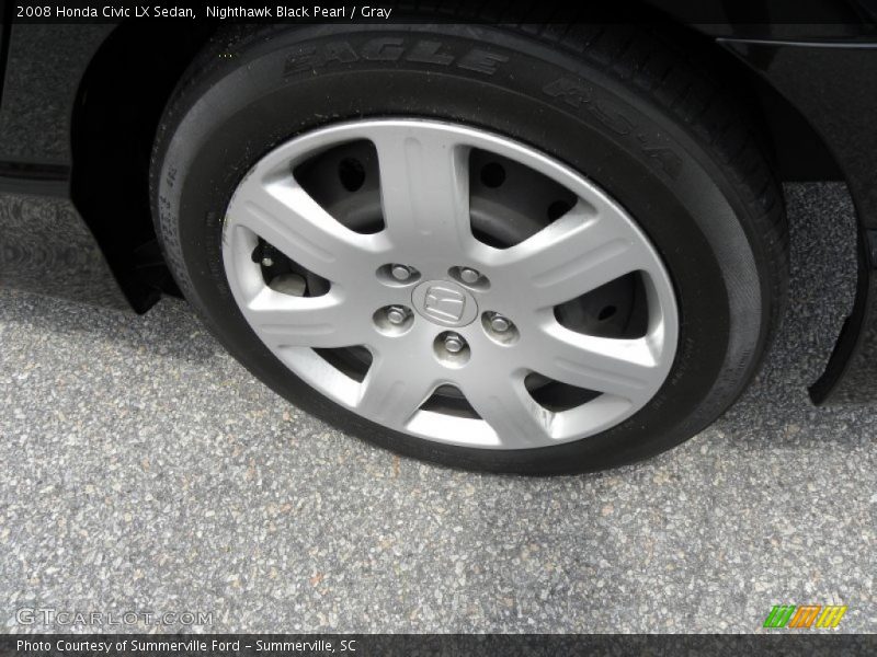 Nighthawk Black Pearl / Gray 2008 Honda Civic LX Sedan