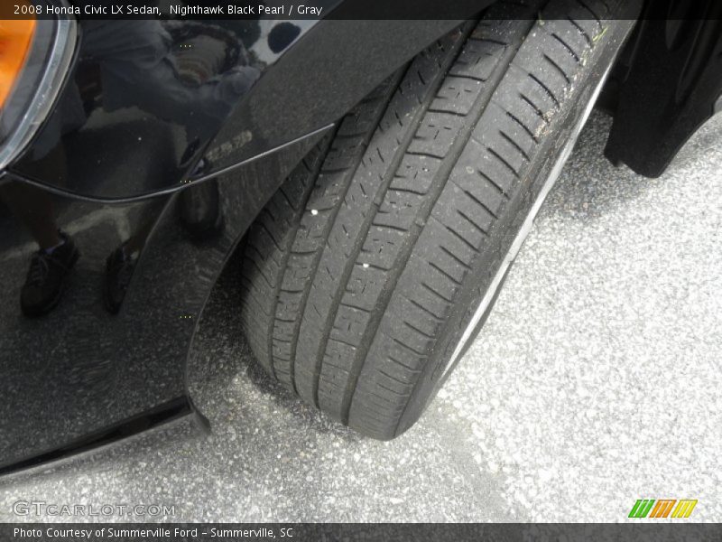 Nighthawk Black Pearl / Gray 2008 Honda Civic LX Sedan