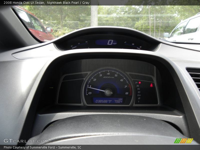Nighthawk Black Pearl / Gray 2008 Honda Civic LX Sedan