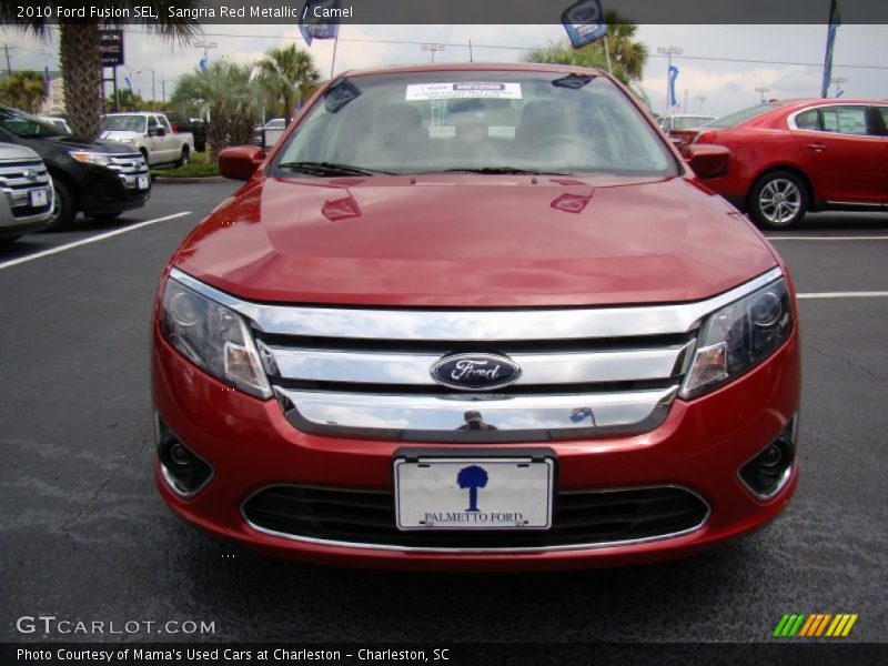Sangria Red Metallic / Camel 2010 Ford Fusion SEL