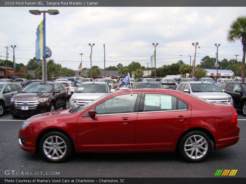 Sangria Red Metallic / Camel 2010 Ford Fusion SEL