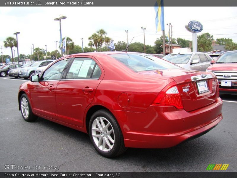Sangria Red Metallic / Camel 2010 Ford Fusion SEL