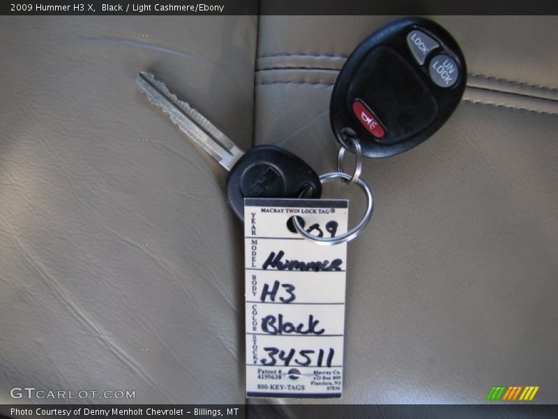 Black / Light Cashmere/Ebony 2009 Hummer H3 X