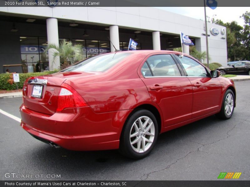 Sangria Red Metallic / Camel 2010 Ford Fusion SEL
