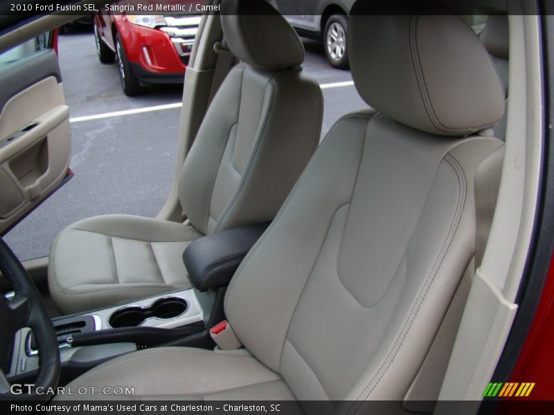 Sangria Red Metallic / Camel 2010 Ford Fusion SEL