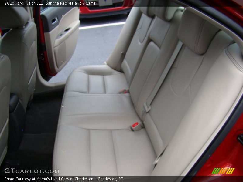 Sangria Red Metallic / Camel 2010 Ford Fusion SEL