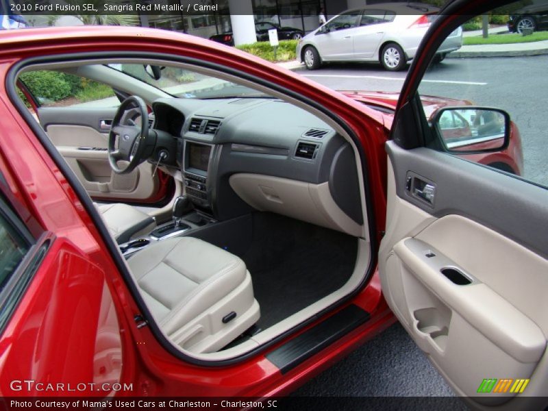 Sangria Red Metallic / Camel 2010 Ford Fusion SEL