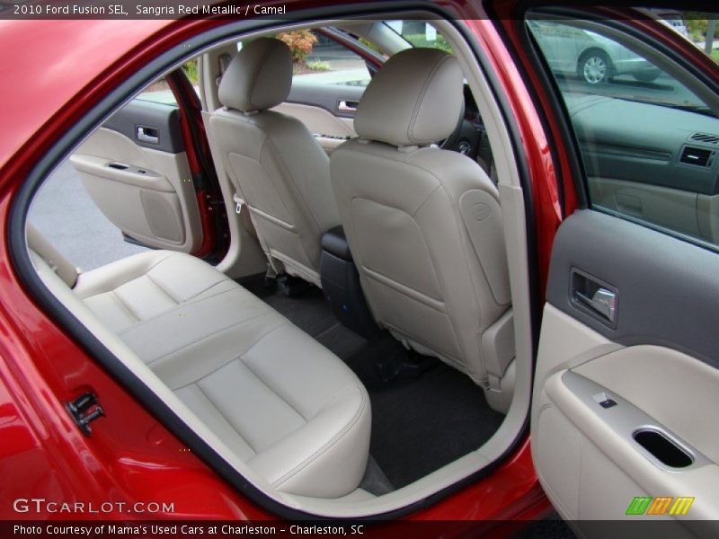 Sangria Red Metallic / Camel 2010 Ford Fusion SEL