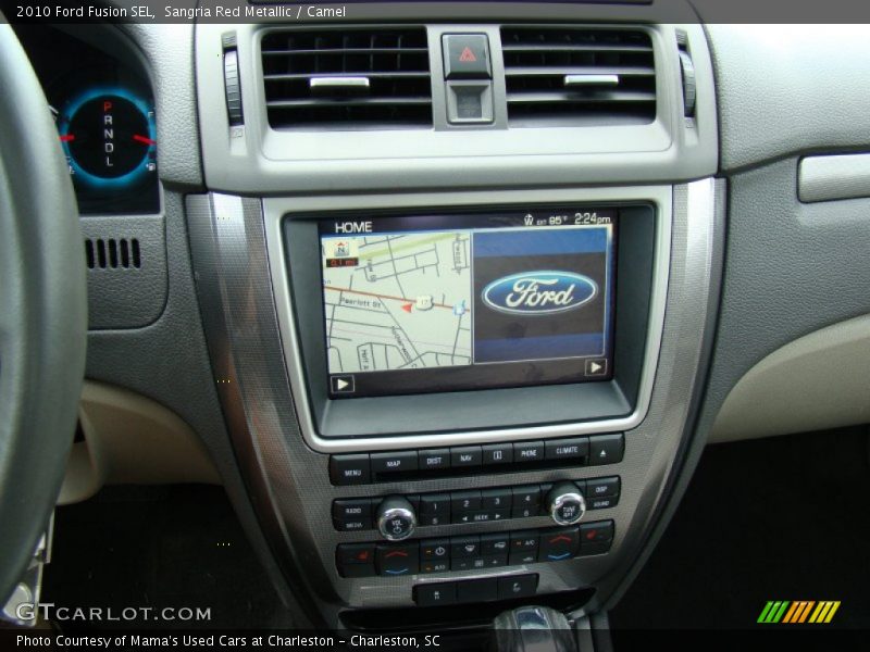 Sangria Red Metallic / Camel 2010 Ford Fusion SEL