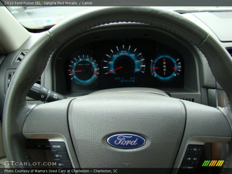 Sangria Red Metallic / Camel 2010 Ford Fusion SEL