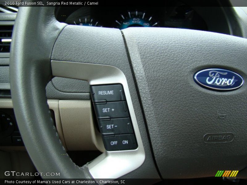 Sangria Red Metallic / Camel 2010 Ford Fusion SEL