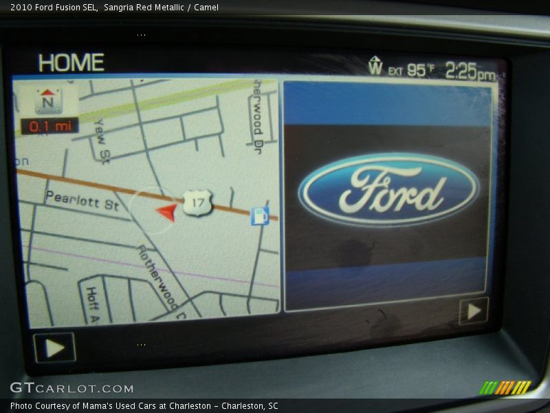Sangria Red Metallic / Camel 2010 Ford Fusion SEL