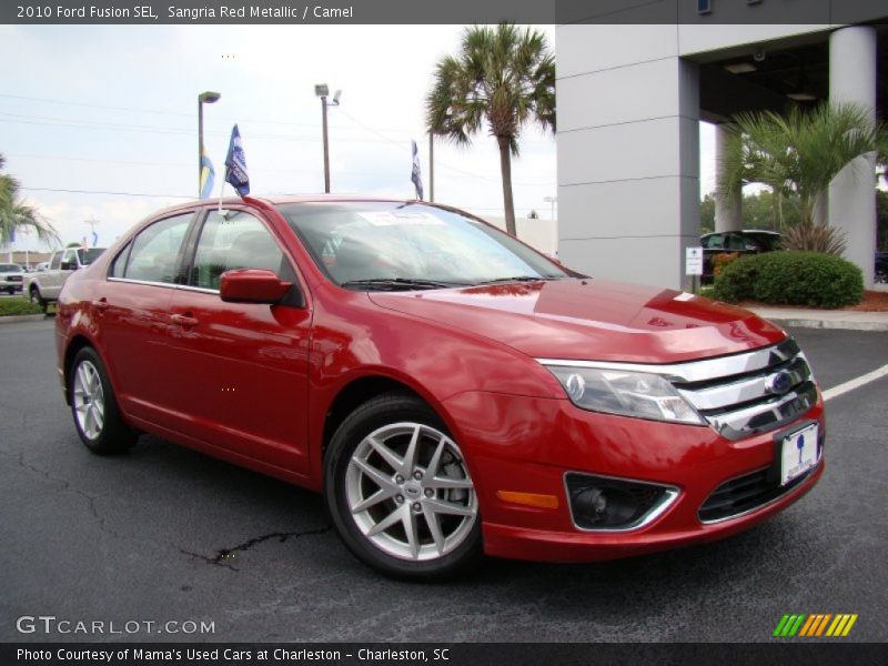 Sangria Red Metallic / Camel 2010 Ford Fusion SEL