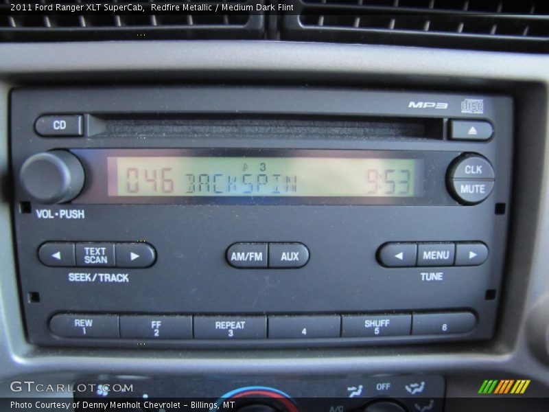 Controls of 2011 Ranger XLT SuperCab