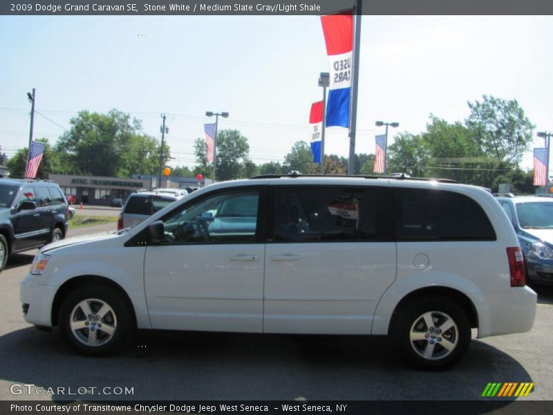 Stone White / Medium Slate Gray/Light Shale 2009 Dodge Grand Caravan SE