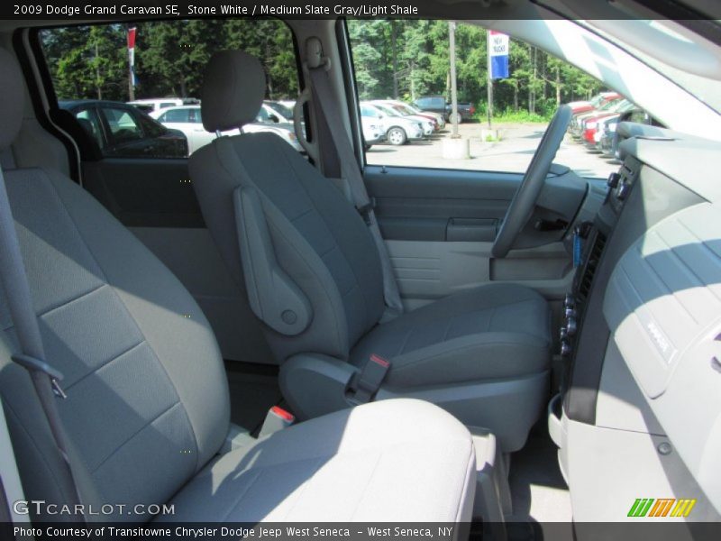Stone White / Medium Slate Gray/Light Shale 2009 Dodge Grand Caravan SE
