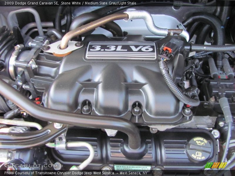 Stone White / Medium Slate Gray/Light Shale 2009 Dodge Grand Caravan SE