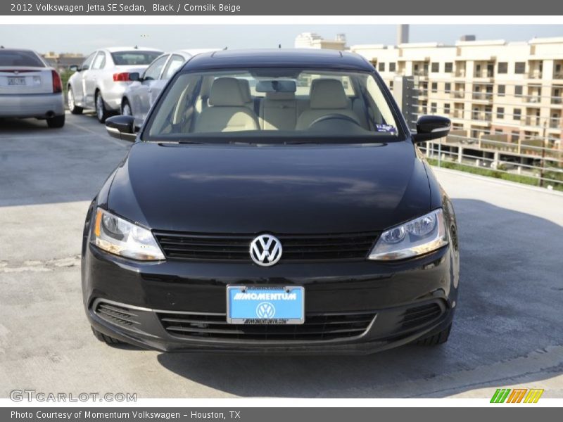 Black / Cornsilk Beige 2012 Volkswagen Jetta SE Sedan