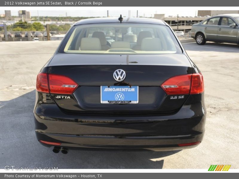 Black / Cornsilk Beige 2012 Volkswagen Jetta SE Sedan