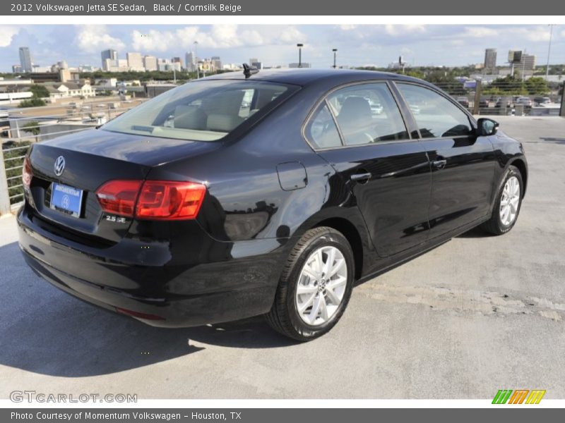 Black / Cornsilk Beige 2012 Volkswagen Jetta SE Sedan