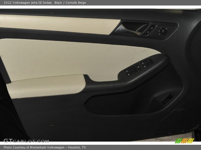 Black / Cornsilk Beige 2012 Volkswagen Jetta SE Sedan