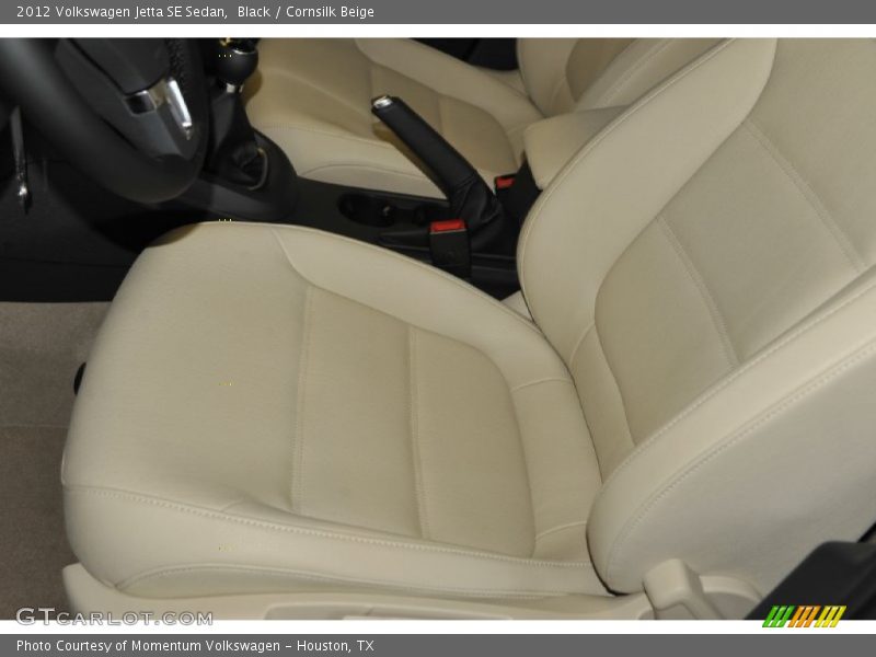 Black / Cornsilk Beige 2012 Volkswagen Jetta SE Sedan