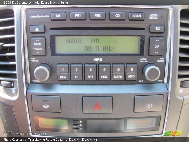 Ebony Black / Beige 2008 Kia Sorento LX 4x4