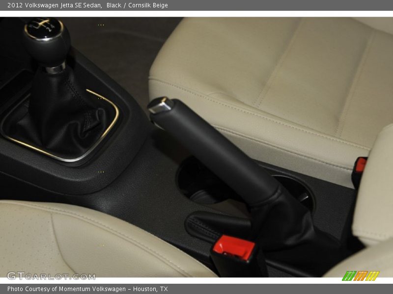 Black / Cornsilk Beige 2012 Volkswagen Jetta SE Sedan