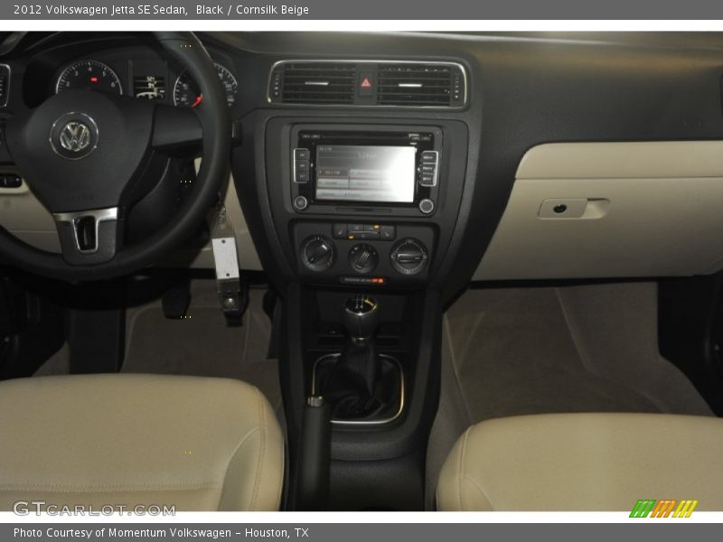 Black / Cornsilk Beige 2012 Volkswagen Jetta SE Sedan