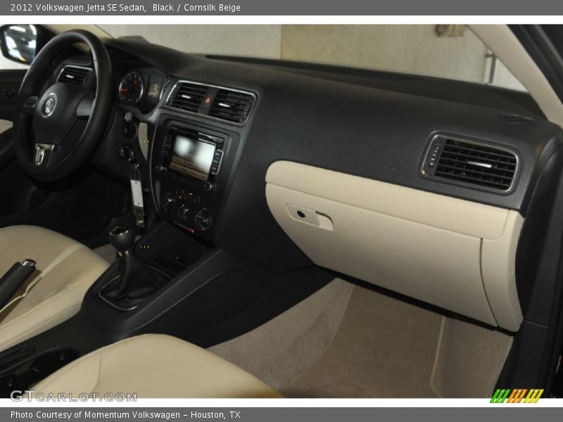 Black / Cornsilk Beige 2012 Volkswagen Jetta SE Sedan