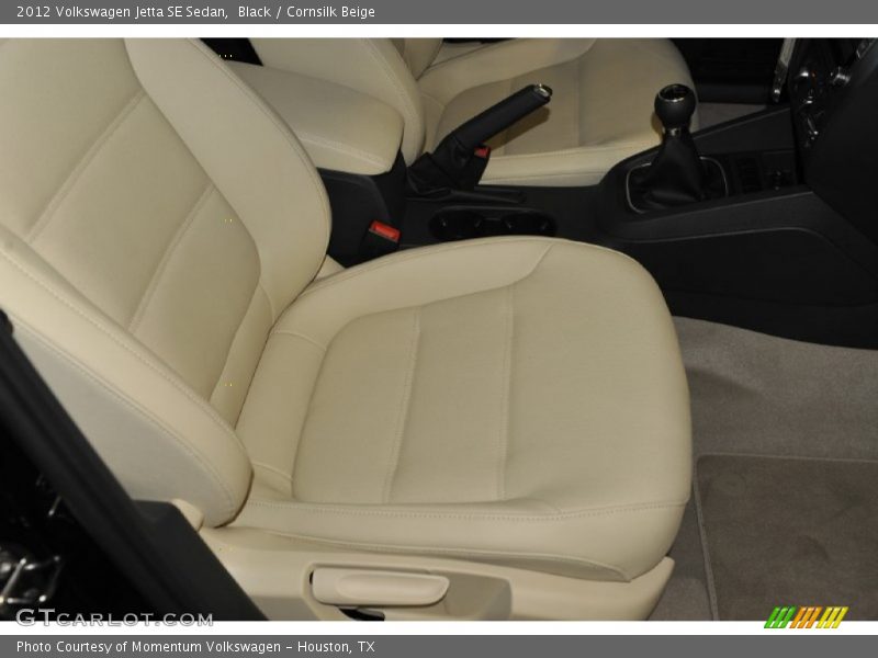 Black / Cornsilk Beige 2012 Volkswagen Jetta SE Sedan