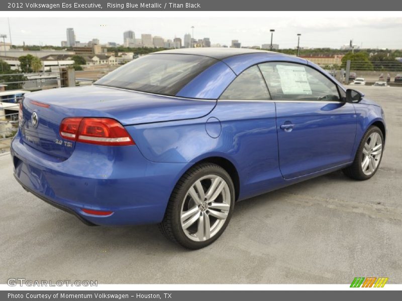 Rising Blue Metallic / Titan Black 2012 Volkswagen Eos Executive