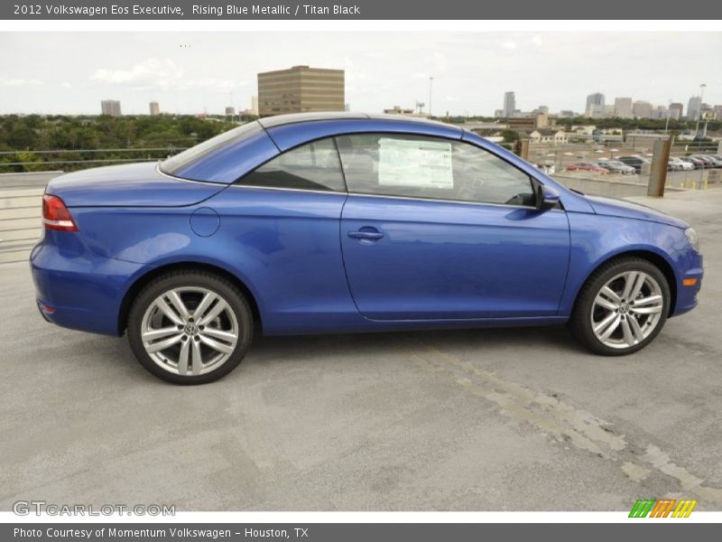 Rising Blue Metallic / Titan Black 2012 Volkswagen Eos Executive