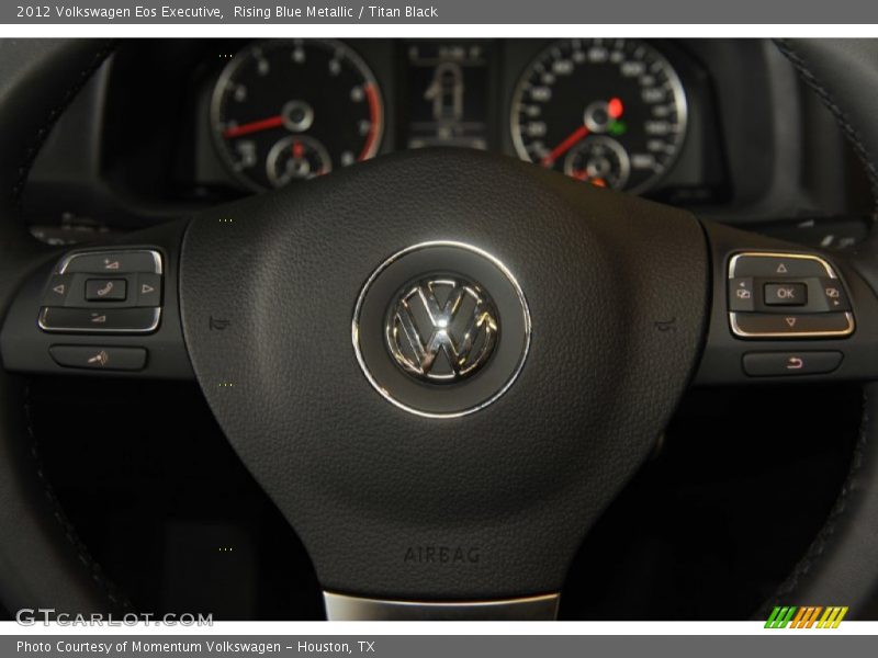 Rising Blue Metallic / Titan Black 2012 Volkswagen Eos Executive