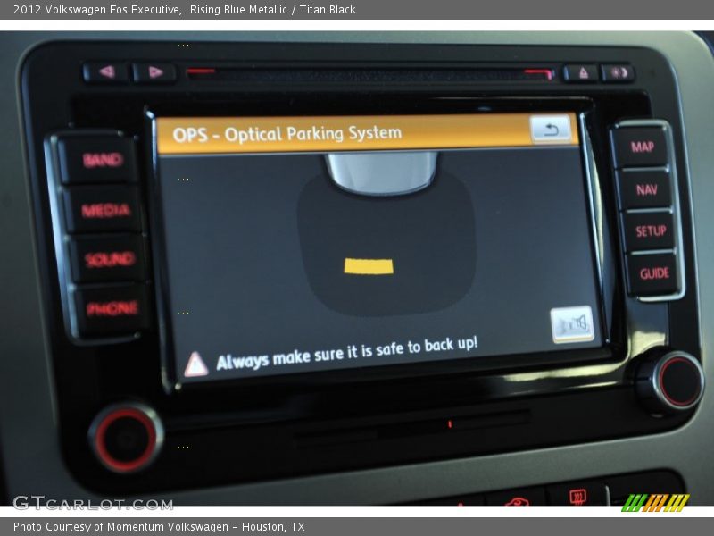 Rising Blue Metallic / Titan Black 2012 Volkswagen Eos Executive