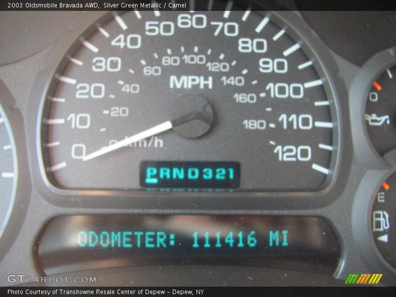 Silver Green Metallic / Camel 2003 Oldsmobile Bravada AWD