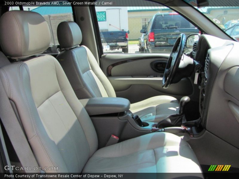 Silver Green Metallic / Camel 2003 Oldsmobile Bravada AWD