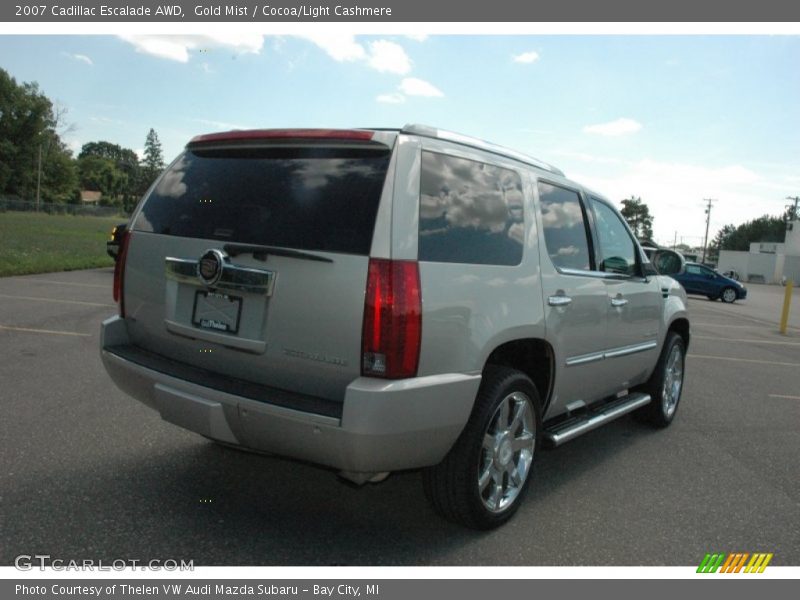 Gold Mist / Cocoa/Light Cashmere 2007 Cadillac Escalade AWD