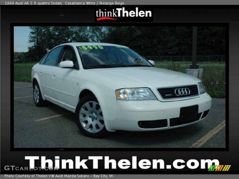 Casablanca White / Melange Beige 1999 Audi A6 2.8 quattro Sedan