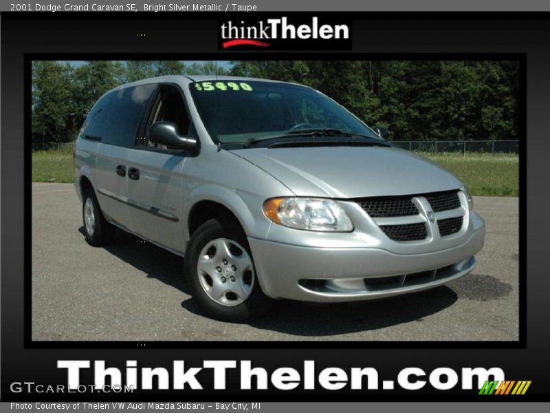 Bright Silver Metallic / Taupe 2001 Dodge Grand Caravan SE