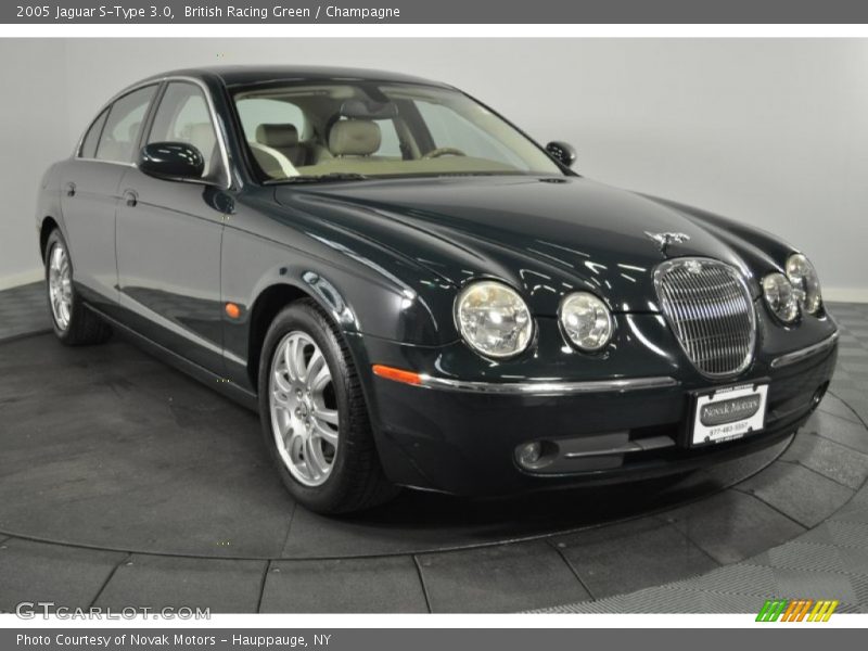 British Racing Green / Champagne 2005 Jaguar S-Type 3.0