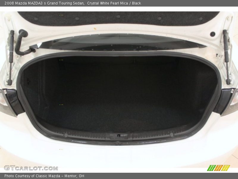 Crystal White Pearl Mica / Black 2008 Mazda MAZDA3 s Grand Touring Sedan