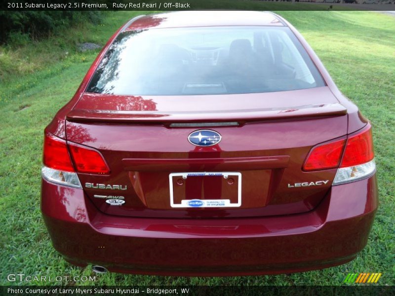 Ruby Red Pearl / Off-Black 2011 Subaru Legacy 2.5i Premium