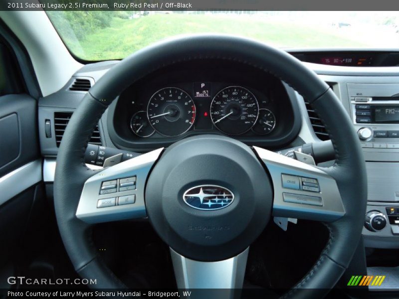 Ruby Red Pearl / Off-Black 2011 Subaru Legacy 2.5i Premium