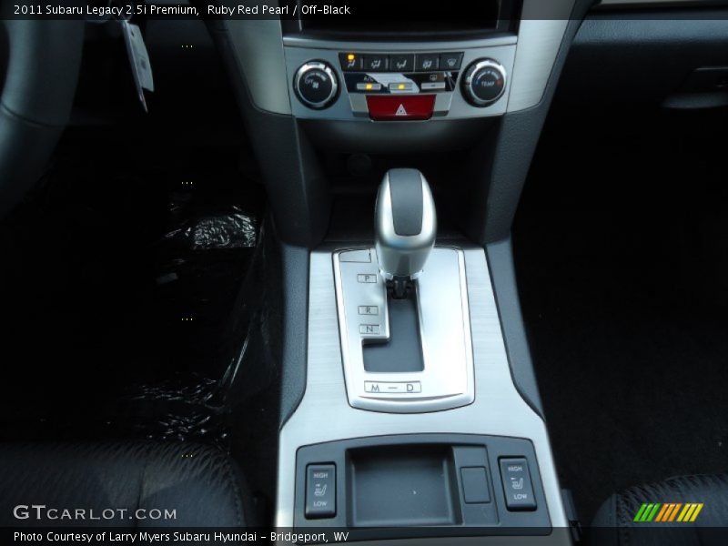 Ruby Red Pearl / Off-Black 2011 Subaru Legacy 2.5i Premium