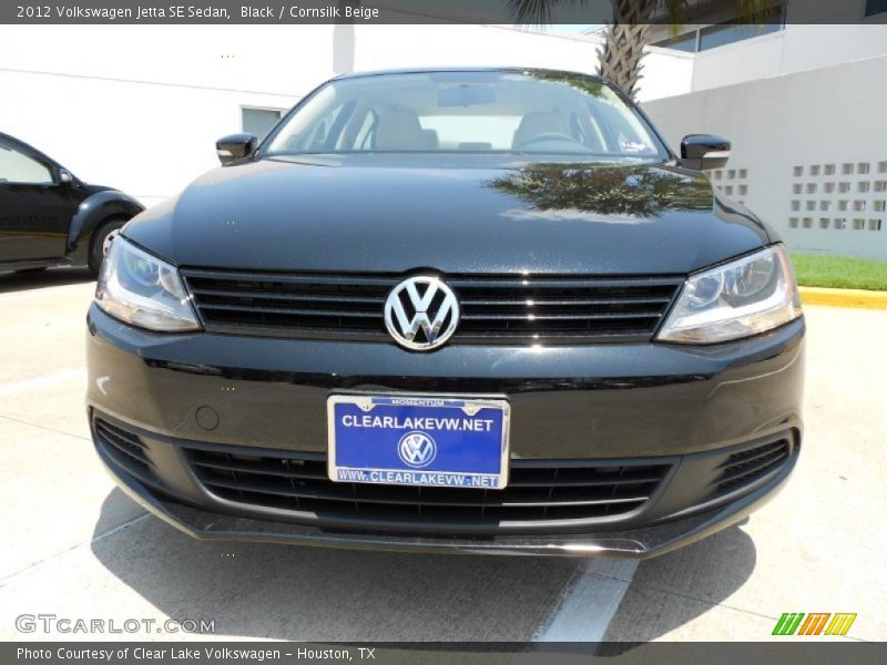 Black / Cornsilk Beige 2012 Volkswagen Jetta SE Sedan