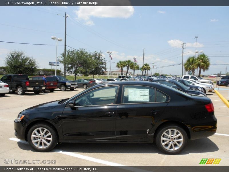 Black / Cornsilk Beige 2012 Volkswagen Jetta SE Sedan
