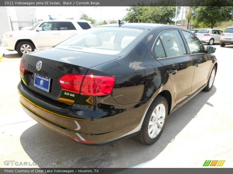 Black / Cornsilk Beige 2012 Volkswagen Jetta SE Sedan