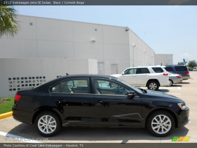 Black / Cornsilk Beige 2012 Volkswagen Jetta SE Sedan