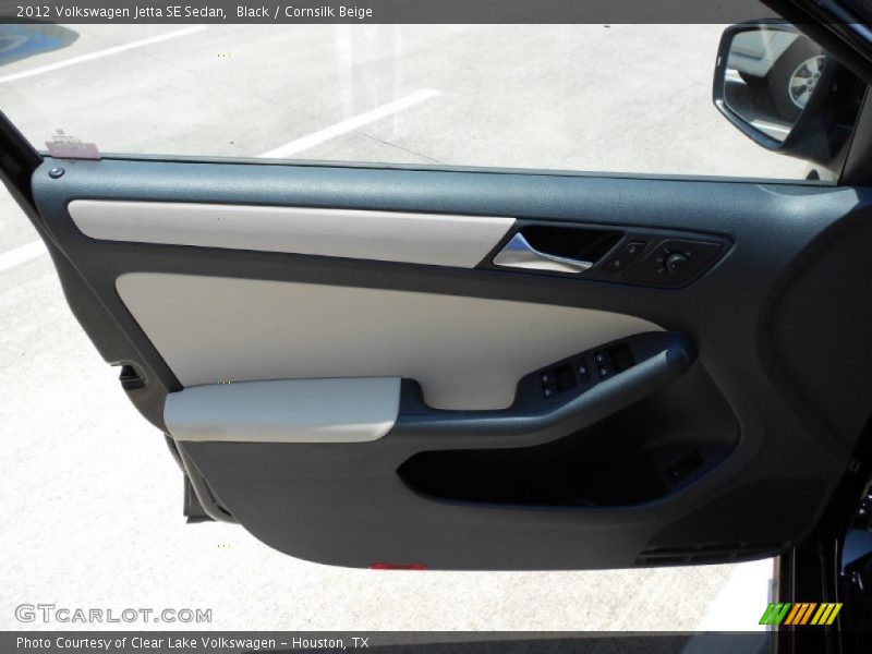 Black / Cornsilk Beige 2012 Volkswagen Jetta SE Sedan